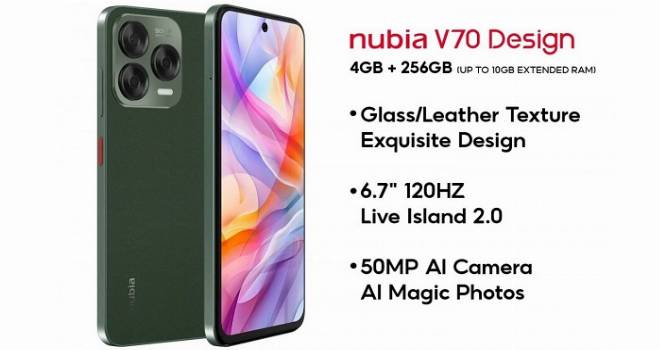 Nubia V70 Design with Leather Back Price and Specs in Bangladesh